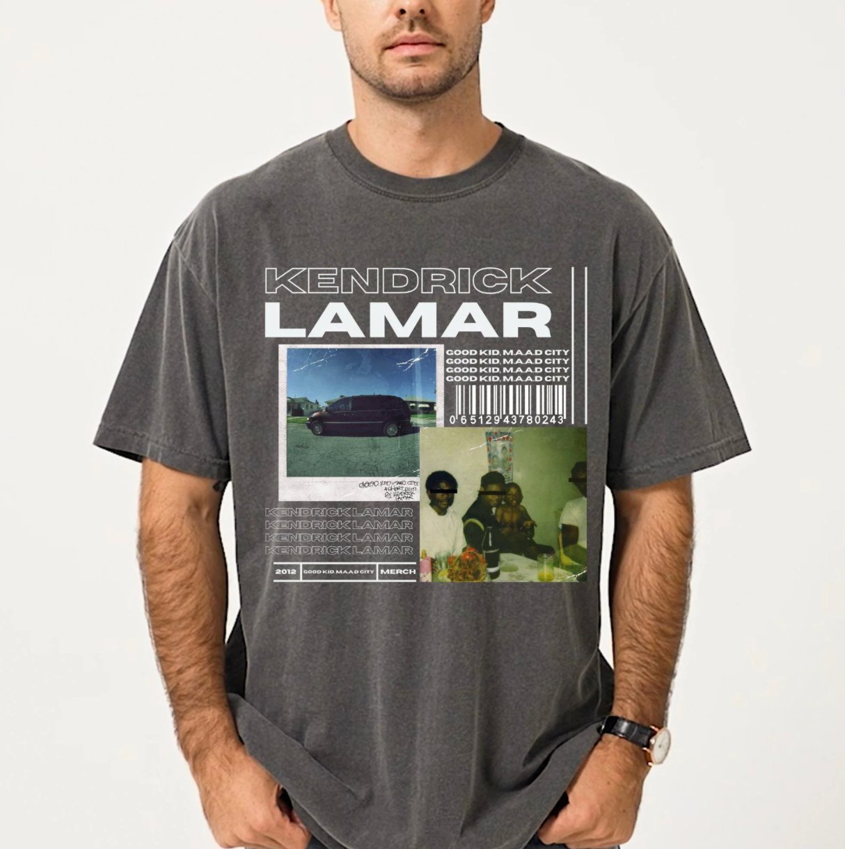 Kendrick Lamar Shirt, Oversized T Shirt, Kendrick Lamar Good Kid Maad City, Kendrick Lamar Album Cover, Kendrick Lamar Tour 2012 T-Shirt - Clarity Threads