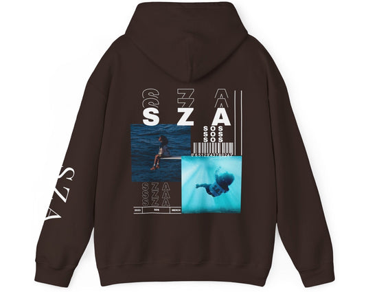 SZA sos Album Hoodie Sza Shirt Sza SOS Album Cover Sza Merch Sza Hoodie Concert Outfit Ideas Sza Sweatshirt Black Graphic Hoodie Sza Kill Bill Lyrics sza vinyl Concert Merch Design on back Sza Fans black hoodie brown hoodie streetwear hoodies sza sos